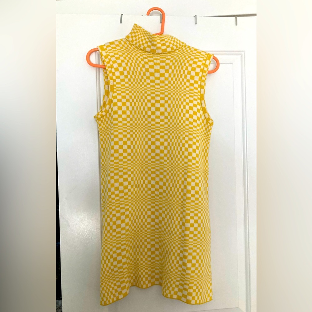 Unif checker warp knit dress